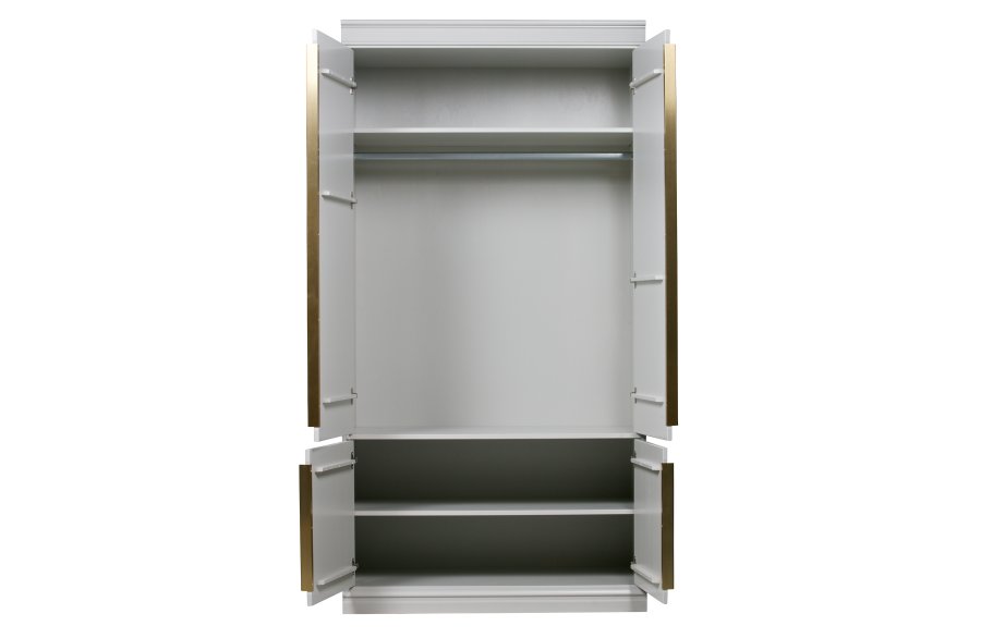 BEPUREHOME Organize skab, m. 4 lger, 3 hylder og 1 bjlestang - tge gr fyrretr