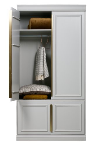 BEPUREHOME Organize skab, m. 4 lger, 3 hylder og 1 bjlestang - tge gr fyrretr