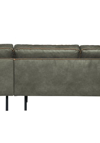BEPUREHOME Rodeo hjrnesofa, hjre - army grn stof