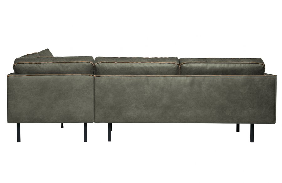 BEPUREHOME Rodeo hjrnesofa, hjre - army grn stof