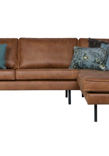 BEPUREHOME Rodeo hjrnesofa, hjre - cognac stof