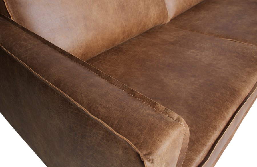 BEPUREHOME Rodeo hjrnesofa, hjre - cognac stof