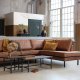 BEPUREHOME Rodeo hjrnesofa, hjre - cognac stof