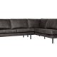 BEPUREHOME Rodeo hjrnesofa, hjre - sort stof