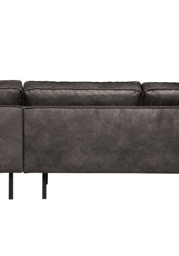 BEPUREHOME Rodeo hjrnesofa, hjre - sort stof