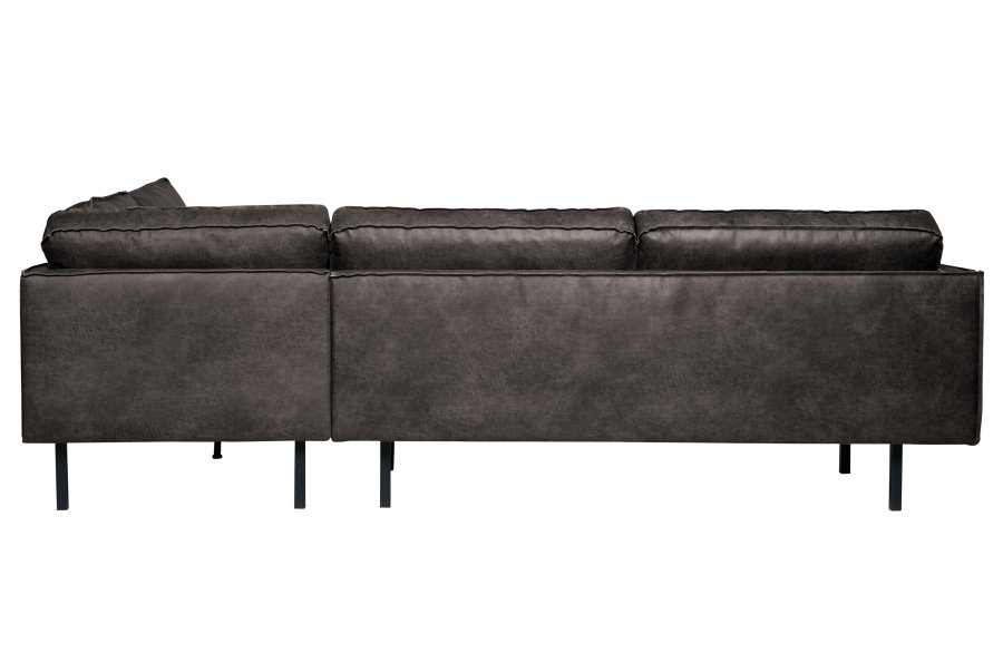 BEPUREHOME Rodeo hjrnesofa, hjre - sort stof