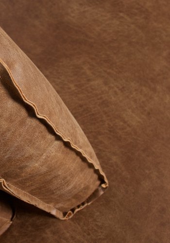 BEPUREHOME Rodeo hjrnesofa, venstre - cognac stof