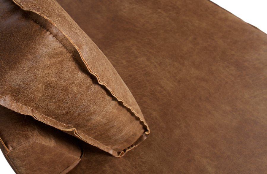 BEPUREHOME Rodeo hjrnesofa, venstre - cognac stof