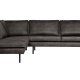 BEPUREHOME Rodeo hjrnesofa, venstre - sort stof