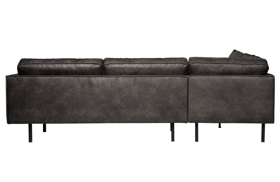 BEPUREHOME Rodeo hjrnesofa, venstre - sort stof