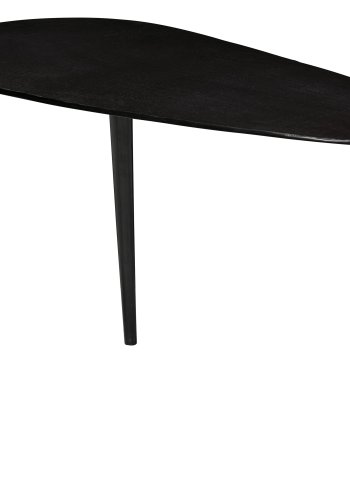 BEPUREHOME Collection sidebord, trekantet - sort aluminium (st af 2)