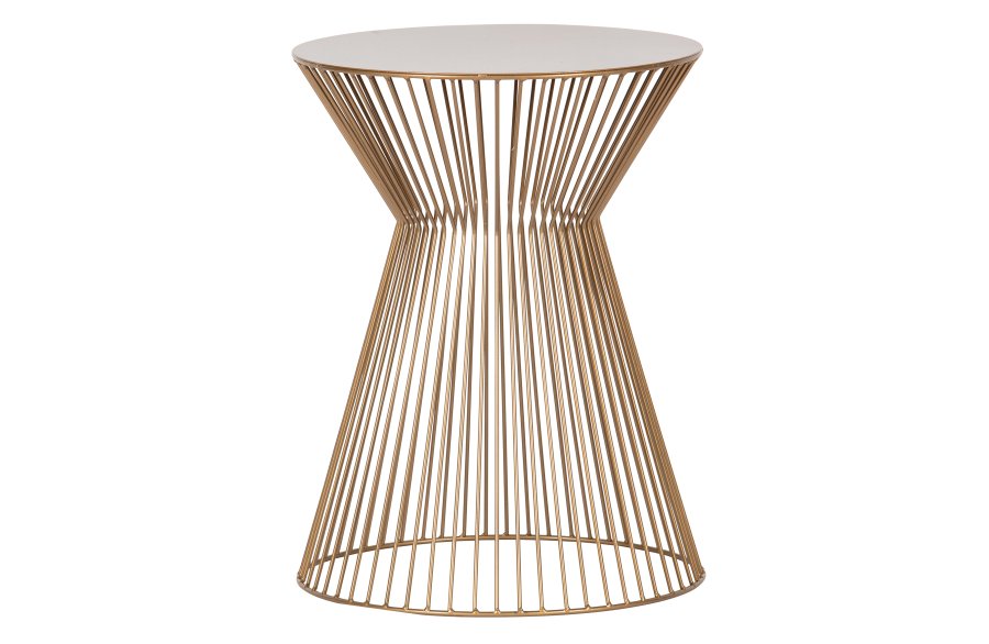 WOOOD Suus sidebord, rund - guld metal (35)