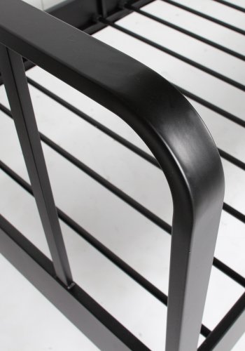 WOOOD Mees junior sengeramme, m. lamelbund - sort stl (200x90)