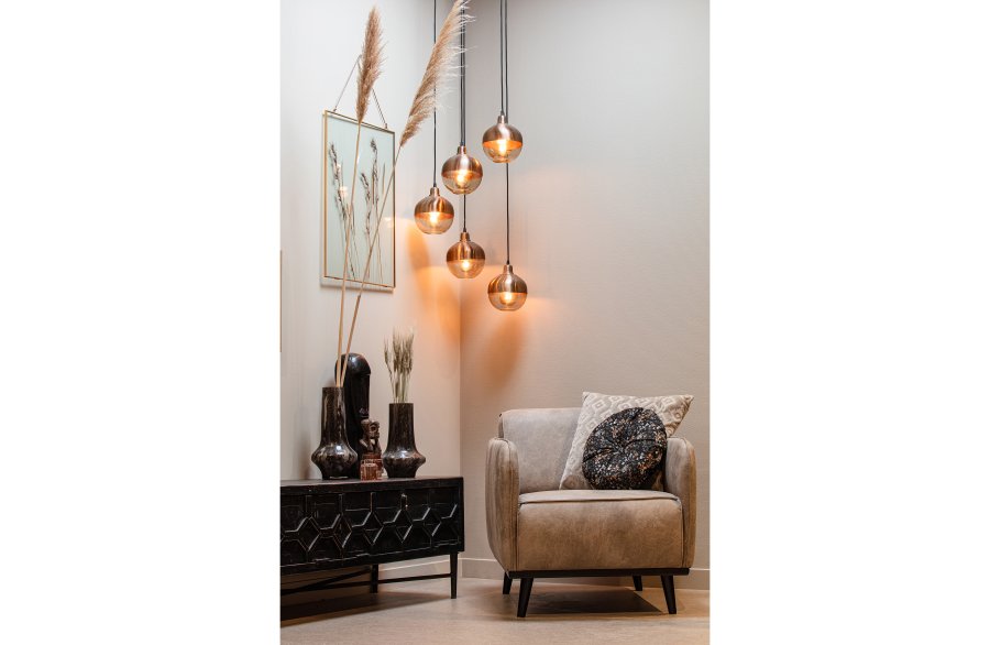 BEPUREHOME Bequest TV-bord, m. 2 lger og 1 hylde - antik sort genbrugt fyrretr og jern (160x45)