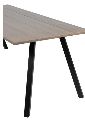 WOOOD Tablo 2-positions Square bordben til spisebord - matsort metal