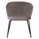 BEPUREHOME Admit spisebordsstol - khaki fljl polyester og sort metal