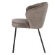BEPUREHOME Admit spisebordsstol - khaki fljl polyester og sort metal