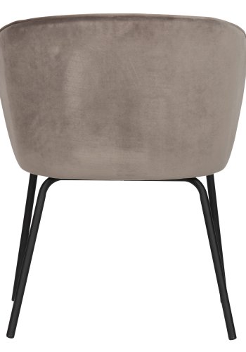BEPUREHOME Admit spisebordsstol - khaki fljl polyester og sort metal