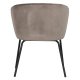BEPUREHOME Admit spisebordsstol - khaki fljl polyester og sort metal