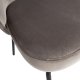 BEPUREHOME Admit spisebordsstol - khaki fljl polyester og sort metal