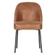 BEPUREHOME Vogue spisebordsstol - cognac stof og sort metal