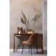 BEPUREHOME Vogue spisebordsstol - cognac stof og sort metal