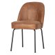 BEPUREHOME Vogue spisebordsstol - cognac stof og sort metal