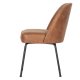BEPUREHOME Vogue spisebordsstol - cognac stof og sort metal