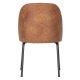 BEPUREHOME Vogue spisebordsstol - cognac stof og sort metal