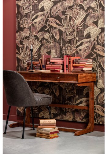 BEPUREHOME Vogue spisebordsstol - sort stof og sort metal