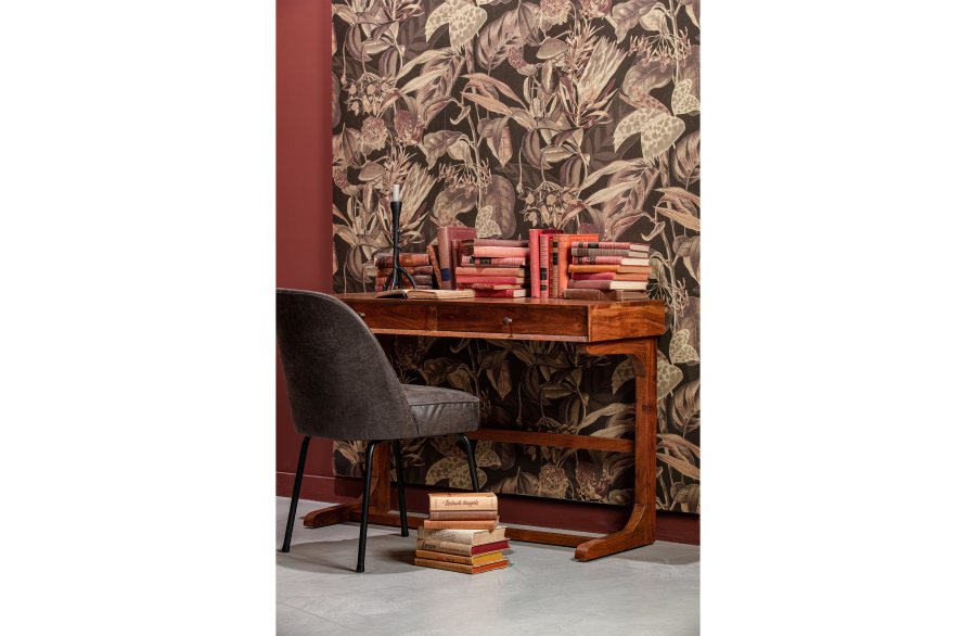 BEPUREHOME Vogue spisebordsstol - sort stof og sort metal