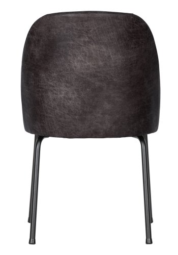 BEPUREHOME Vogue spisebordsstol - sort stof og sort metal