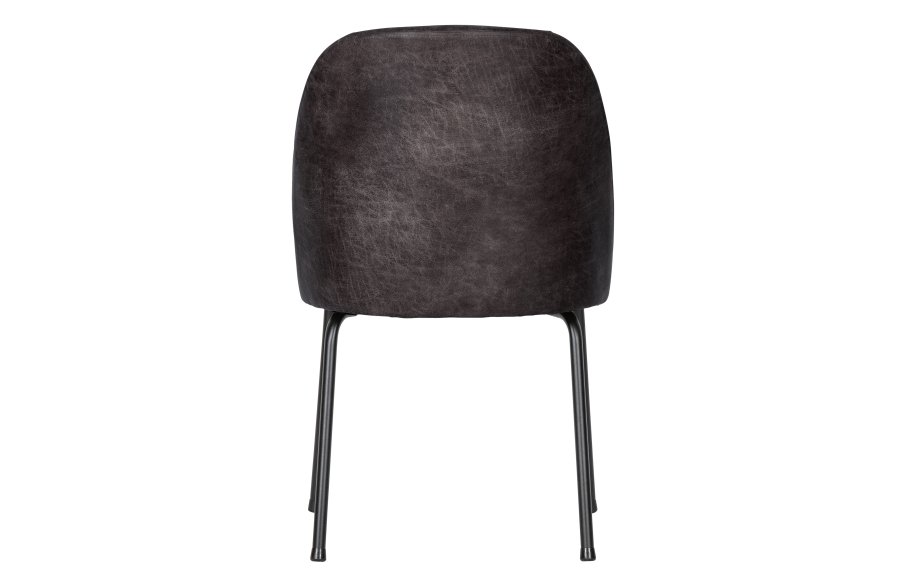 BEPUREHOME Vogue spisebordsstol - sort stof og sort metal