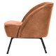 BEPUREHOME Vogue lnestol - cognac stof og sort metal