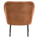 BEPUREHOME Vogue lnestol - cognac stof og sort metal