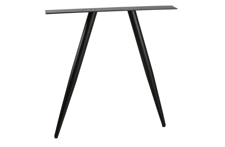 WOOOD Tablo 2-positions konisk bordben til spisebord - matsort metal
