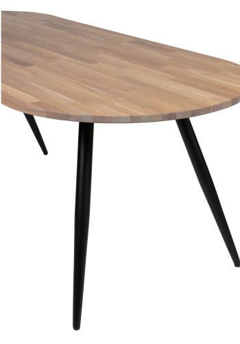 WOOOD Tablo 2-positions konisk bordben til spisebord - matsort metal