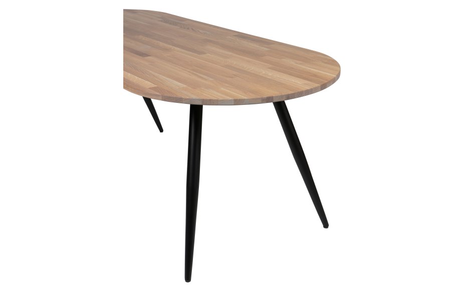 WOOOD Tablo 2-positions konisk bordben til spisebord - matsort metal