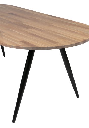 WOOOD Tablo 2-positions konisk bordben til spisebord - matsort metal