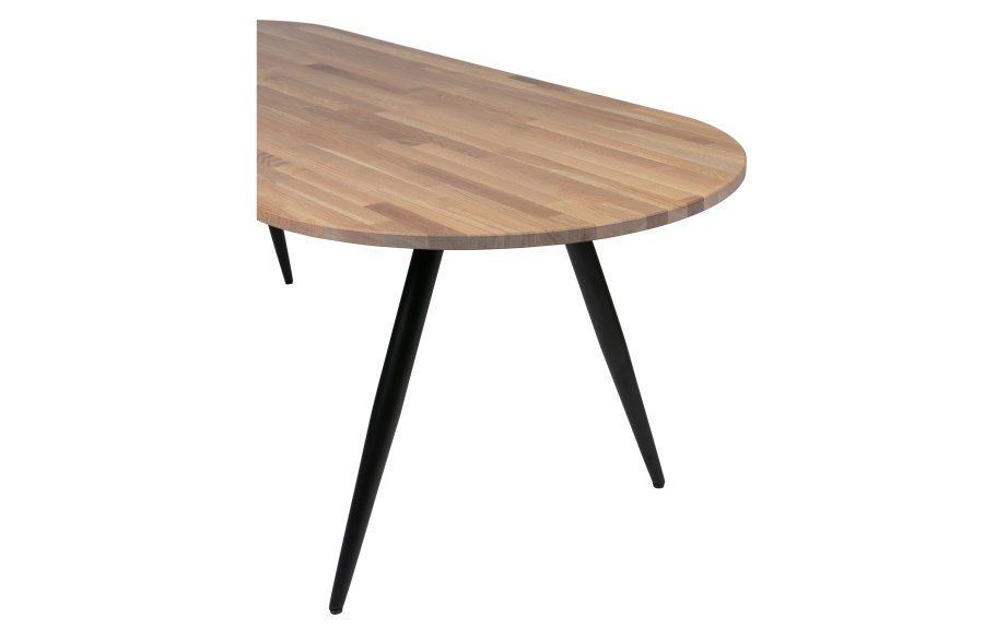 WOOOD Tablo 2-positions konisk bordben til spisebord - matsort metal