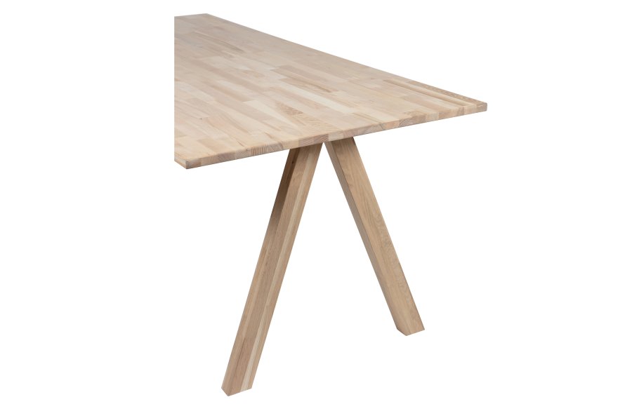 WOOOD Tablo 3-positions Firkantet bordben til spisebord - natur egetr (st med 2)