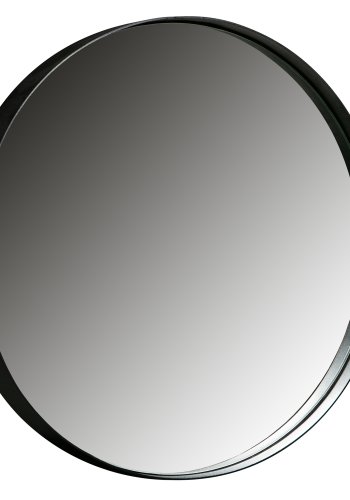WOOOD EXCLUSIVE Doutzen vgspejl, rund - spejlglas og sort metal (50)