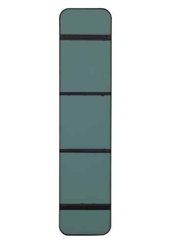 WOOOD Doutzen vgspejl, rektangulr - spejlglas og sort stl (170x40)