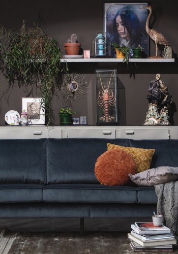 BEPUREHOME Rodeo 3 pers. sofa - krikand blgrn fljl