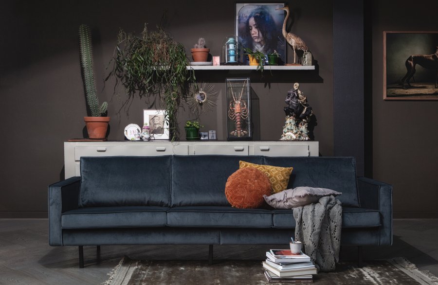 BEPUREHOME Rodeo 3 pers. sofa - krikand blgrn fljl