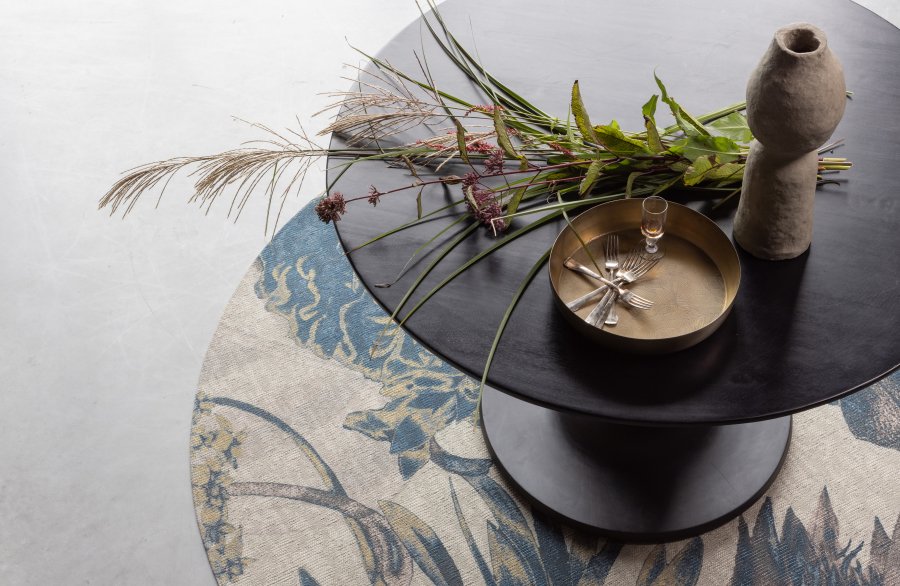 BEPUREHOME Blanco spisebord, rund - sort mangotr (120)