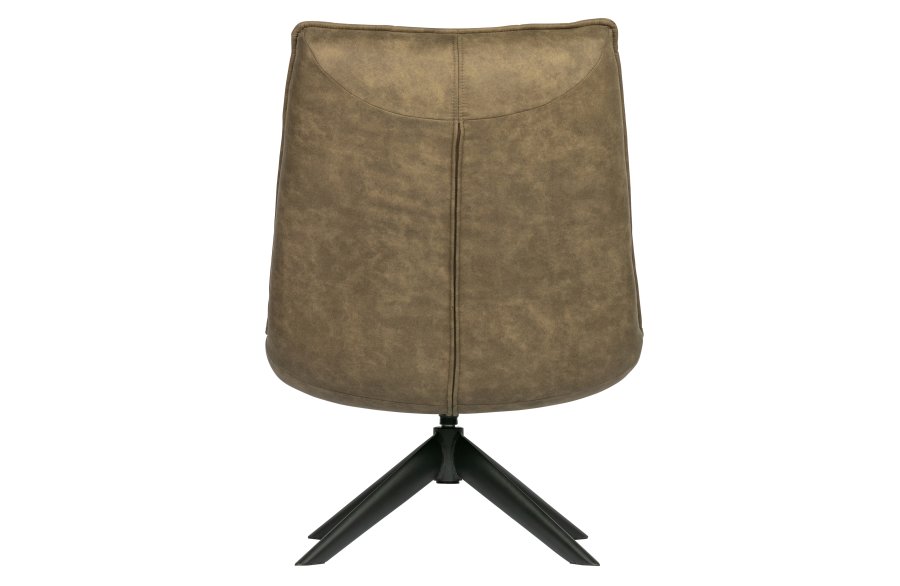 WOOOD Jouke drejestol - grn imiteret lder og sort metal