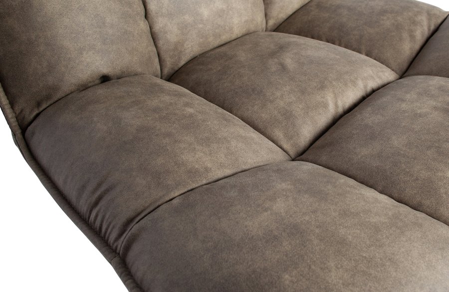 WOOOD Jouke drejestol - grn imiteret lder og sort metal