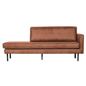 BEPUREHOME Rodeo daybed, hjre - cognac stof