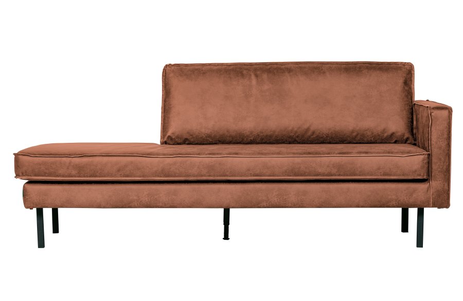 BEPUREHOME Rodeo daybed, hjre - cognac stof